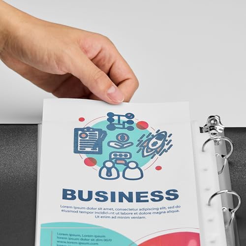 Staples 7‑Hole Punched Sheet Protectors, 5.5 x 8.5 Mini Size, Clear Plastic Page Protectors for Binders, Bulk 75‑Count - style: 75 Pack