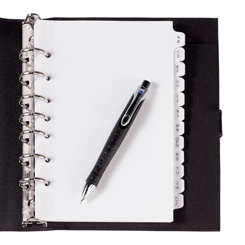 Avery A-Z Mini Dividers for 3 Ring Binders, 12 Tabs per Set, 8.5" x 5.5", Pre-Printed Tabs, 1 Binder Divider Set, Great for Organizing Notes, Projects, Schedules, and More (11313) - style: 1 Set