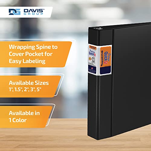 QuickFit Heavy-Duty Commercial Binder, 3-Ring D-Ring Binder, Black, 1.5 Inch - size: 1.5 Inch