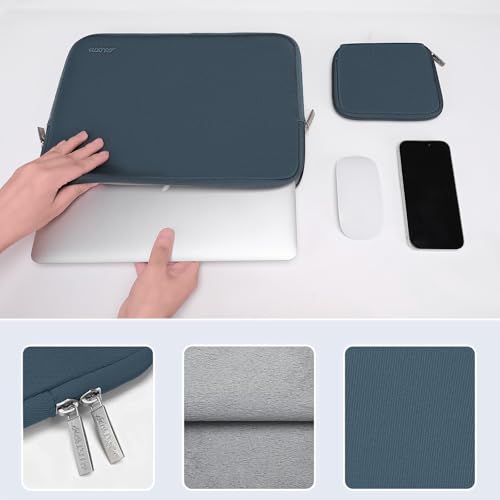 MOSISO Laptop Case 13 inch, 13 inch Laptop Sleeve Bag Compatible with MacBook Neo/Air M5 M4 M3 M2 M1 2026-2018 / Pro M2 M1 2026-2016, Neoprene Computer Sleeve Bag with Small Case, Haze Blue - color: Haze Blue, size: 13 inch