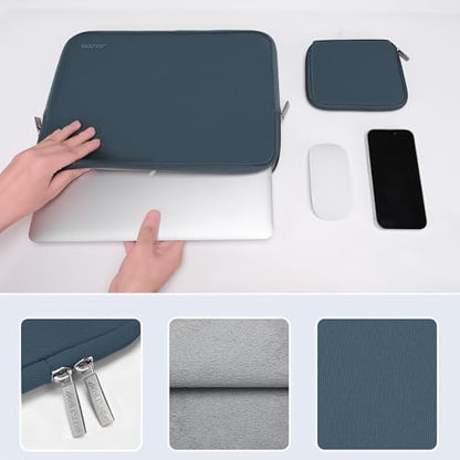 MOSISO Laptop Case 13 inch, 13 inch Laptop Sleeve Bag Compatible with MacBook Neo/Air M5 M4 M3 M2 M1 2026-2018 / Pro M2 M1 2026-2016, Neoprene Computer Sleeve Bag with Small Case, Haze Blue - color: Haze Blue, size: 13 inch