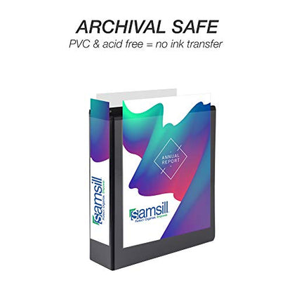 Samsill Durable 2 inch 3 Ring Binder, D Ring Binder, 100% Recycled Chipboard, Black - color: Black, size: 1 Pack, style: 2 Inch