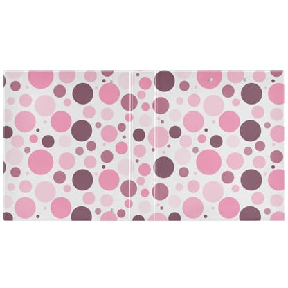Pink Polka Dot Binder 1.5 Inch Binder with Clipboard&Pockets, Hardcover Binders 3 Ring, Heavy Duty Large File Folder for Office School Supplies - Holds 200 Sheets - color: Pink Polka Dot, size: 1 Pack-12.4x10.63in