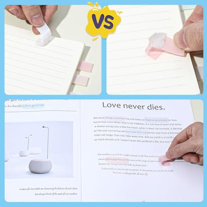 600 Pcs Sticky Indexing Tabs Book Annotation Bookmark Notes Page Markers Sticky Index Tab Post Tabs Flags Stickers for Book Notes Easy Remove Reading Index Folders File Note