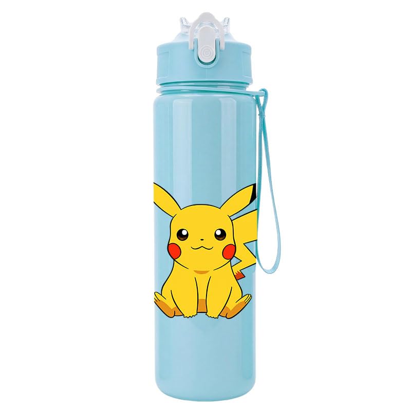 Cartoon Huntrix Water Bottle for Girls, 25oz Leak Proof with Straw Lid, Gifts for Girls (Pokee) - color: Pokee