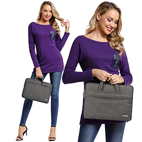 CCPK Laptop Bag 13-13.3 inch for New MacBook Pro 14 Inch M5 A3426 A3427 2026 A3434 2025 M4 A3185 2024 M3 M2 M1 2023 2021 Air Neo Laptop Sleeve Computer Case with Handle Waterproof Briefcase Black Grey