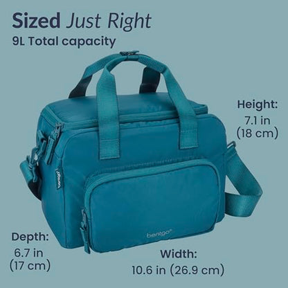 Bentgo Insulated Lunch Bag – Extra-Large Capacity Adult Lunch Bag with Shoulder Strap and External Storage Compartment, Durable, Lightweight, Ideal for Work, School, & Meals On the Go (Deep Teal) - color: Deep Teal