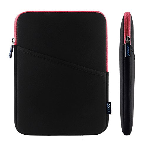 Lacdo iPad mini Sleeve, iPad mini 7 Case, Shockproof Tablet Sleeve Case Compatible with iPad mini 7 6 5 4 3 2 / Samsung Galaxy Tab A7 Lite 8.7" / Galaxy Tab A 8.0" Protective Tablet Bag, Red/Black - color: Black/Red