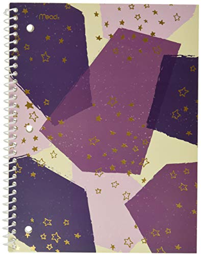 Mead Spiral Notebooks, 1 Subject, College Ruled Paper, 70 Sheets, 10-1/2" x 7-1/2", Shape It Up, Design May Vary, 3 Pack (38191) - color: Assorted, size: Pack of 3