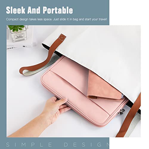TiMOVO 9-11" Tablet Sleeve with Pocket for iPad A16 Tab, Pink | Protective Sleeve with Front Pocket, Fits iPad 11" A16 2025, 10th Gen 10.9", 10.2", Air 11/5th/4th Gen, Tab A9+ 11" - color: Pink