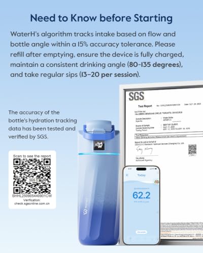 WATERH BOOST Kids Smart Water Bottle with Reminder & Tracker, 16oz | BPA-Free, Vacuum Insulated Stainless Steel, 24H Cold & 12H Hot, DIY Fridge Magnets, Rubber Base, Ideal for Travel & Camping - color: Morpho