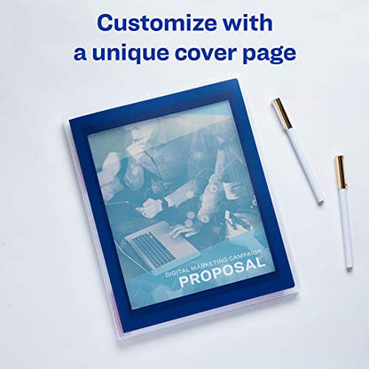 Avery Flexi-View 6 Pocket Organizer, Holds up to 150 Sheets, 3 Blue Document Organizers (47696) - style: 3 Pack