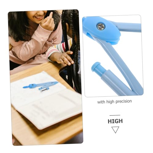 3 Sets Metal Math Compasses for Students Geometry Circle Drawing Tools with Non-Slip Handle Hard Tip for Precise Drafting and Art Design Stationery Kit