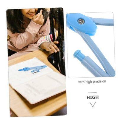 3 Sets Metal Math Compasses for Students Geometry Circle Drawing Tools with Non-Slip Handle Hard Tip for Precise Drafting and Art Design Stationery Kit