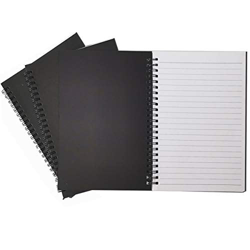 Twinkle Spiral Notebook, College Ruled Notebook, Thick Paper 1 Subject, 3 Pack, 60 Sheets, 6''*8'' (Line, Black) - color: Line Black