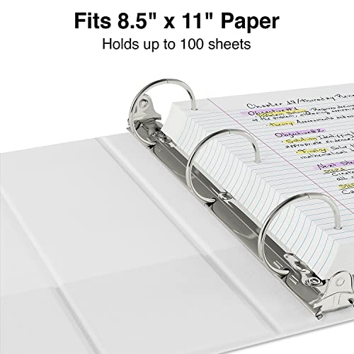 Staples Economy 1/2-inch 3-Ring View Binder, White, 3/Pack - color: White, size: 3 Pack, style: 0.5'' Inch