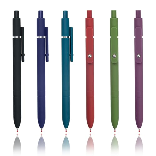 ELANE 6 Pcs Colorful Gel Pens,0.5mm Fine Point Quick Dry Black Ink Pen for Journaling Note Taking Writing, High-End Series Pens for Gifts for Doctor Nurse Teacher Students (Vintage-6pcs) - color: Vintage-6pcs