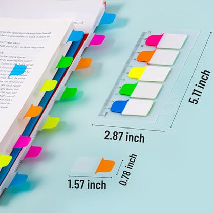 Golcellia Sticky Tabs - 600 Sheets Notebook Tabs - Sticky Flags, Index & Page Tabs - Durable Divider & Binder Tabs for Books & Bibles（6 Pcs, 5 - Color） - color: Classic-03