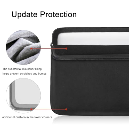 Voova Laptop Sleeve Case 13 13.6 Inch with Handle, 360°Protective Waterproof Slim Computer Bag Cover Compatible with MacBook Air 13 M1/M2/M3/M4 2020-2024, MacBook Pro 13, IPad Air/Pro 13, Black - color: Black, size: 12.6-13.6 Inch