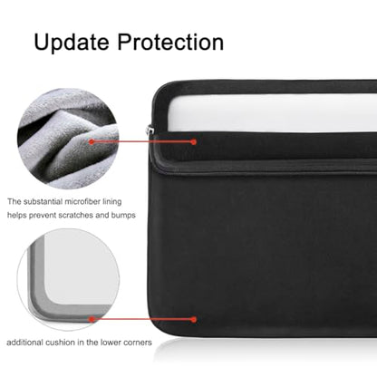 Voova Laptop Sleeve Case 14 15 Inch with Handle, 360° Protective Waterproof Slim Computer Bag Cover Compatible with MacBook Air 15 M2/M3/M4 2024-2025, MacBook Pro 14/15, Hp Chromebook 14, Black - color: Black, size: 14-15 Inch