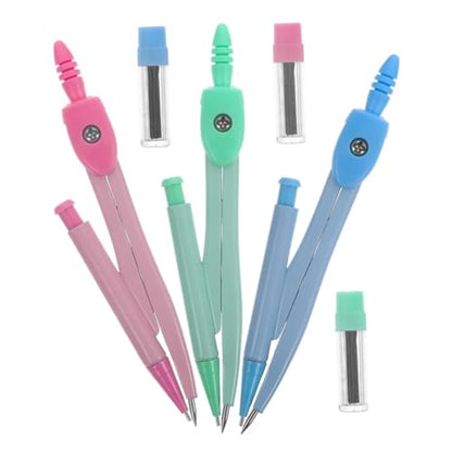 VILLCASE 9sets Portable Geometry Compasses for Students Circle Drawing Tools Accurate Math Drawing Kit for Art Design and Geometry