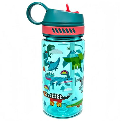 13oz Leak Proof Kids Water Bottle, Sturdy and drop-resistant | BPA Free, with Straw & Handle for School Travel Home, Dishwasher Safe