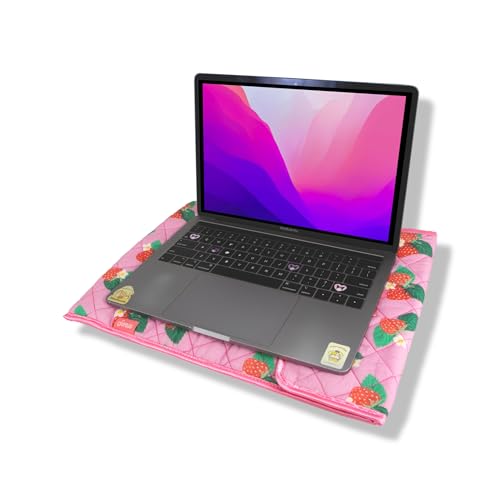 Sonix | Quilted Laptop Sleeve | 13-14 Inch, Quilted Soft Comfy Laptop Carrying Case, Computer Sleeve | Wild Strawberries (13" - 14") - color: Wild Strawberries
