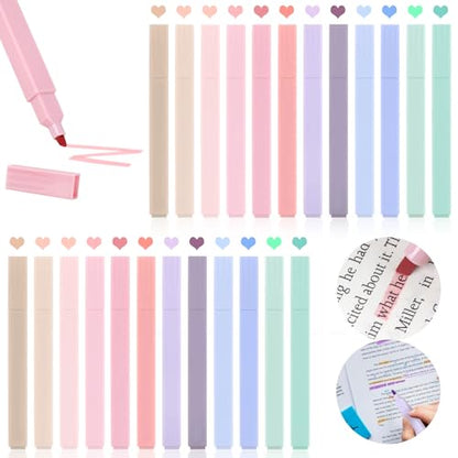Utron 24pcs Bible Highlighters, No Bleed Pastel Set, Cute Bible Highlighters (12 Color)