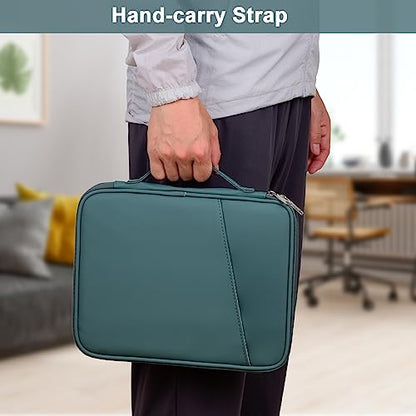 9-11 Inch Tablet Carrying Case, Padded Protective Travel Sleeve Bag for iPad Pro 11 (2022-2018), iPad 10.9 (10th Gen), iPad Air (5/4th Gen), Galaxy Tab A8/A7/S8/S7 (PU-Teal Blue11) - color: Teal Blue, size: 9-11