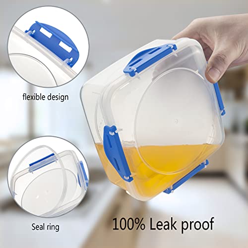 4 PCS Sandwich Containers - 100% Airtight & BPA-Free & Microwave & Dishwasher Safe Kitchen Storage Containers with Upgraded Snaps, 2 heightened Containers for Lunch Boxes and 2 normal version | Kitchen food Storage Containers with Upgraded Snaps lids, 2 h
