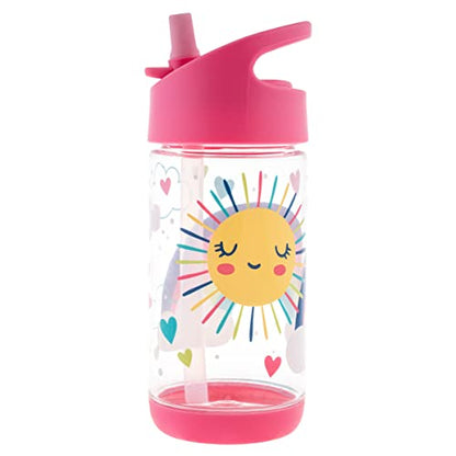Stephen Joseph, Kids Flip Top Water Bottle, 10 oz Tritan BPA Free, Water Bottle for Girls & Boys, Back to School Flip Top Bottle, Rainbows - color: Rainbow
