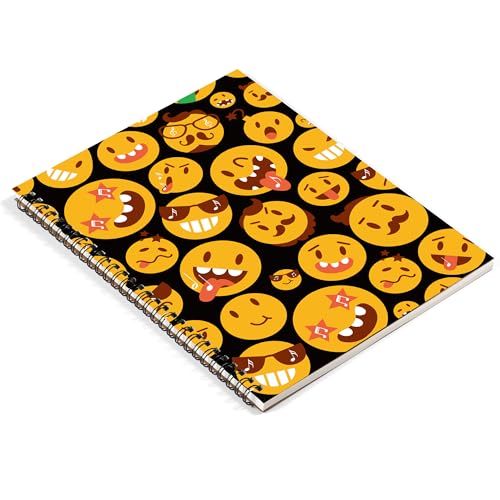 MAXCURY Blank Sheet Music Composition Manuscript Staff Paper Art Music Notebook Black 100 Pages 26x19cm (FunnyEmojis/Black) - color: FunnyEmojis/Black
