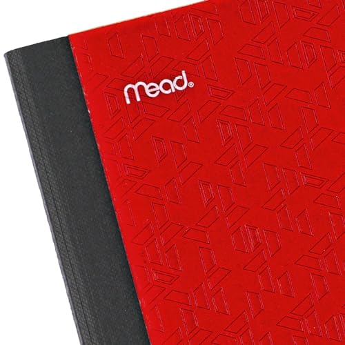 Five Star Composition Book + Study App, 4 Pack, Wide Ruled Paper, 7-1/2" x 9-3/4", 80 Sheets, Forest Green, Tidewater Blue, Fire Red and Harvest Yellow (950033B-ECM) - size: 4 Pack, style: Wide Ruled