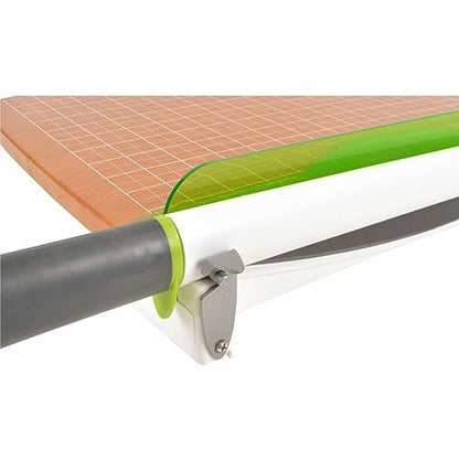 Westcott 16874 ‎15-Inch CarboTitanium Wood Base Guillotine Paper Cutter, Multi-Paper Trimmer with 30 Sheet Capacity