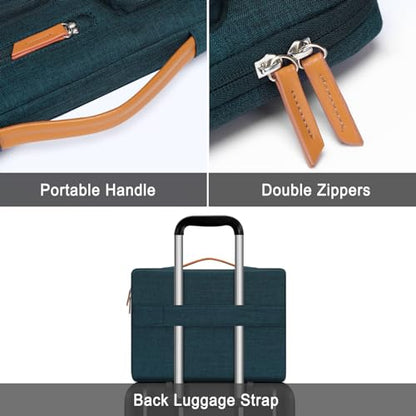 MOSISO 360 Protective Laptop Case 16 inch, 15-15.6 inch Laptop Sleeve Compatible with MacBook Pro 16, HP Acer Dell Lenovo ASUS, Side Open Carrying Case with 4 Zipper Pockets&Handle, Teal Green - color: Teal Green, size: 16 inch
