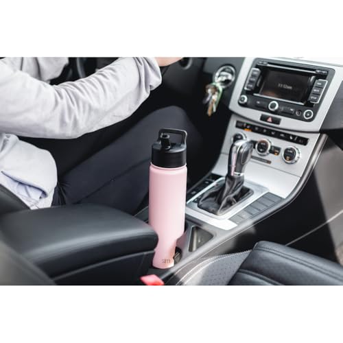 Simple Modern Kids Water Bottle with Straw Lid Vacuum Insulated Stainless Steel Metal Thermos Bottles | Reusable Leak Proof BPA-Free Flask for School | Summit Collection | 18oz, Midnight Black - color: - Midnight Black, style: 18oz