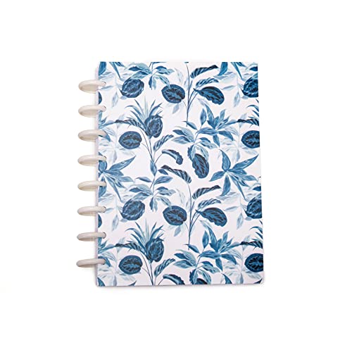 Talia Discbound Notebooks, Planner, Customizable, (Blue Floral, Junior 18633 (5.5in x 8.5in)) - color: Blue Floral, size: Junior (5.5in x 8.5in)