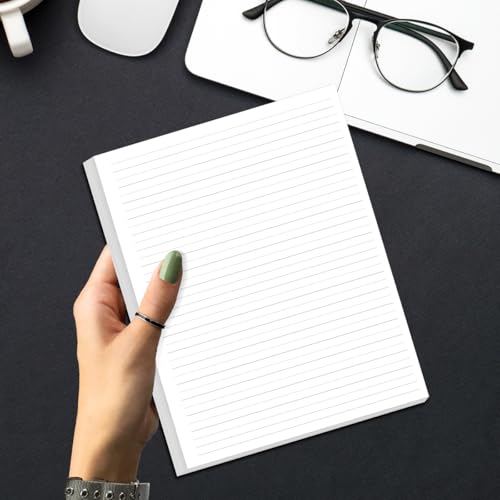 Unpunched Line Paper - 100 Sheets/200 Pages Loose Leaf Paper Line Refills, Letter Size, 100gsm, White, 8.5" x 11" - size: 100 Sheets, style: Unpunched