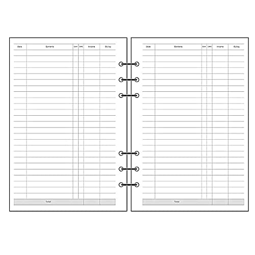 A5 Planner Inserts,6 Ring Budget Binder Refill,Personal Accounting Book for Filofax, 90 Pages Double Side Printed, 100Gsm Paper, Harphia(A5 5.59 x 8.27'',Finance) - color: Finance Schedule, size: A5
