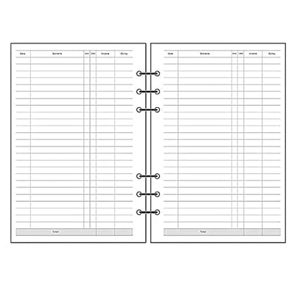 A5 Planner Inserts,6 Ring Budget Binder Refill,Personal Accounting Book for Filofax, 90 Pages Double Side Printed, 100Gsm Paper, Harphia(A5 5.59 x 8.27'',Finance) - color: Finance Schedule, size: A5