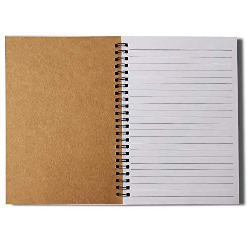 Twinkle Spiral Notebook, College Ruled Notebooks, Thick Paper, 1 Subject, 3 Pack, 60 Sheets, 6''*8'' (Line Khaki) - color: Line Khaki