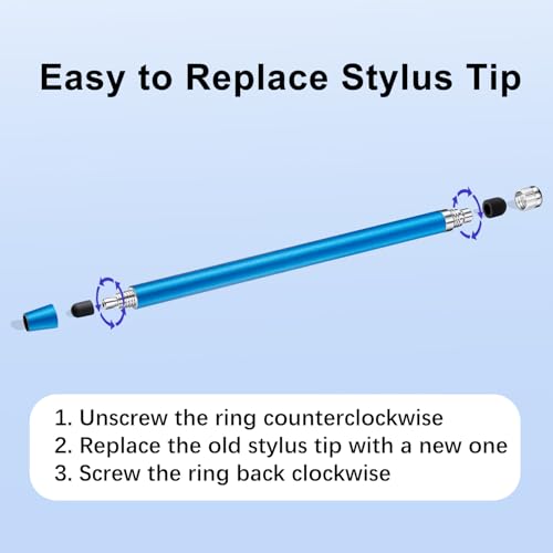 ChaoQ Stylus Pen for Touchscreen, 10pcs Stylus Pen for iPad iPhone Android | High Sensitivity and Precision, Suitable for iPad iPhone Android and All Touch Screens (Black/Blue) - color: 10 Black Blue