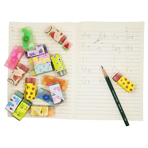 Cute Erasers for Kids Bulk 16 Pack Animal Food Fun Desk Pets Pencil Students School Supplies Prize Gifts Party Favors - style: Jelly
