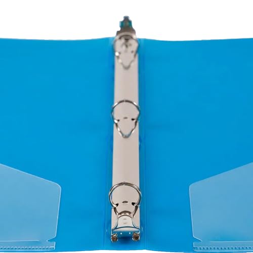JAM PAPER Plastic 0.5 inch Binders - Blue 3 Ring Binders - 2/Pack - color: Blue, size: 0.5 inch (Pack of 2)