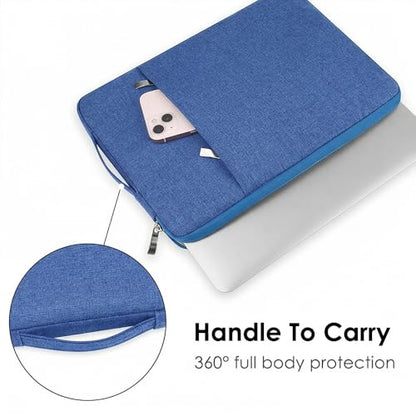 Laptop Sleeve Case for MacBook Air 13.6" & MacBook Pro 13.3" with Handle | WaterProof, with Accessory Pocket, Scratch-resistant,Soft Velvet Lining, Canvas Surface, for Travel, Home, Office(Aqua) - color: Aqua