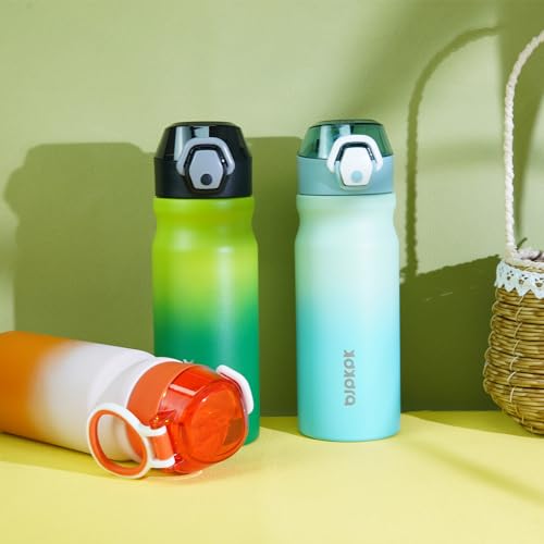 BJPKPK Stainless Steel Insulated Water Bottle with Straw Lid 18oz Reusable Metal Thermal Flask Bottles Keep Cold and Hot,Sage - color: Sage, size: 18 Ounces
