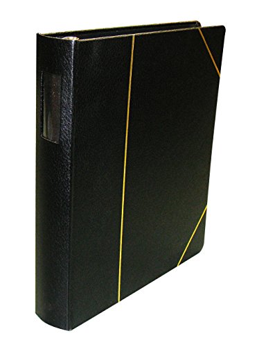 Corpkit 3-Ring (1 1/2") VP Binder - Heavy Duty, Imitation Leather Minute Book, Optional Gold Stamping with Corporate or Company Records (Black) - color: Black, size: BLANK COVER