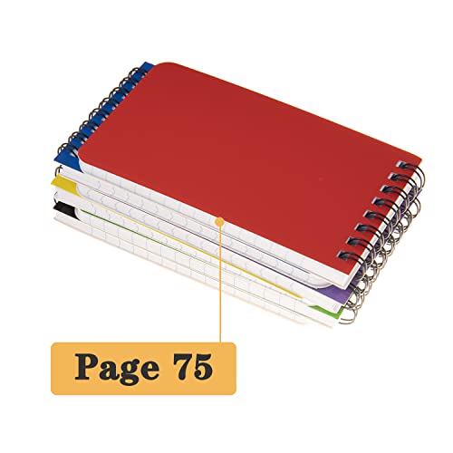 QiCheng 6pacs Pocket Notebook Mini Notepad Small Spiral Notebooks 3X5Inch | functionality PortabilityPortability convenience - size: 6
