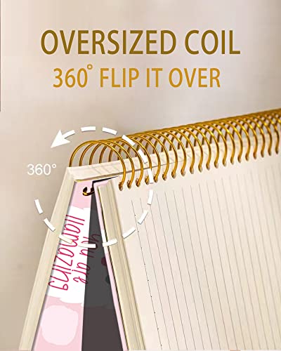 iampanda Spiral Journal Notebook,Strong Twin-Wire Binding with Premium Paper for Girl Women,Funny 60 Sheets A5 College Ruled Notebook/Journal,Perfect for School Office Home Gifts,Cute Llama Pink - color: Cute Llama Pink