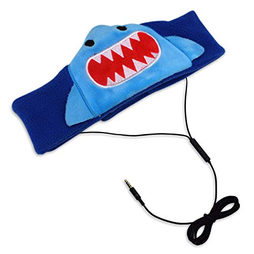 Contixo H1 Kids Headphones, 85dB Volume Limiting with Adjustable Speakers Soft Children Fleece Headband Toddler Headphones - style: Shark
